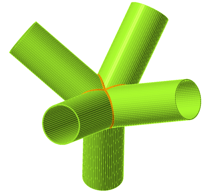 3D verbindingen gelast ronde holle doorsnedes