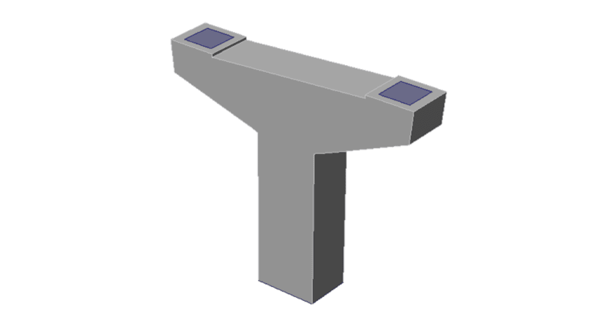 Calculation of the inclined reinforced concrete prestressed hammerhead pier cap model. IDEA StatiCa Detail. EN Design code.