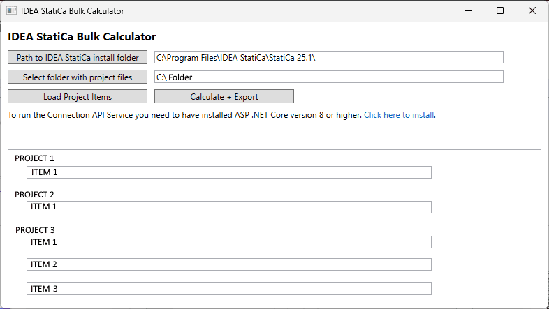 Herramienta para el cálculo masivo (versión BETA)