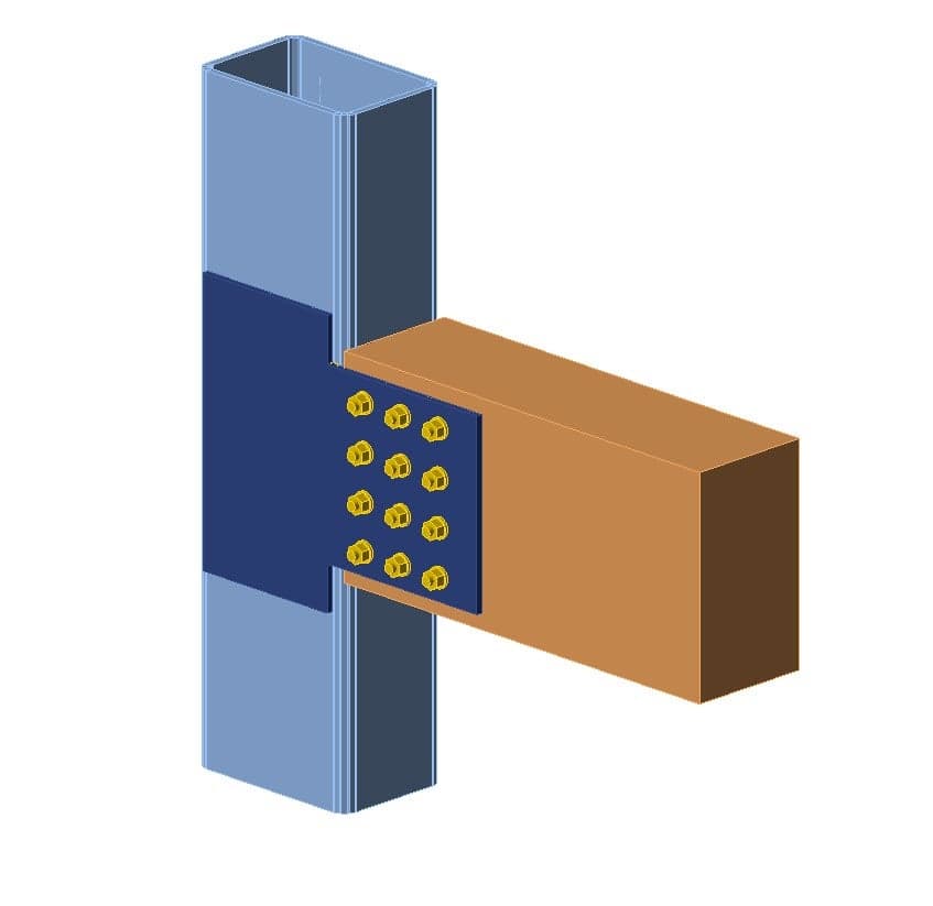 Steel-to-timber connection